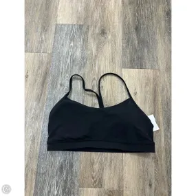 Athletic Bra By Lululemon In Black, Size: 12 Everyday Wear FrenchTerryTexture