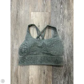 Athletic Bra By Lululemon In Green, Size: Xs Quick Access Pockets Double Layered Fabric