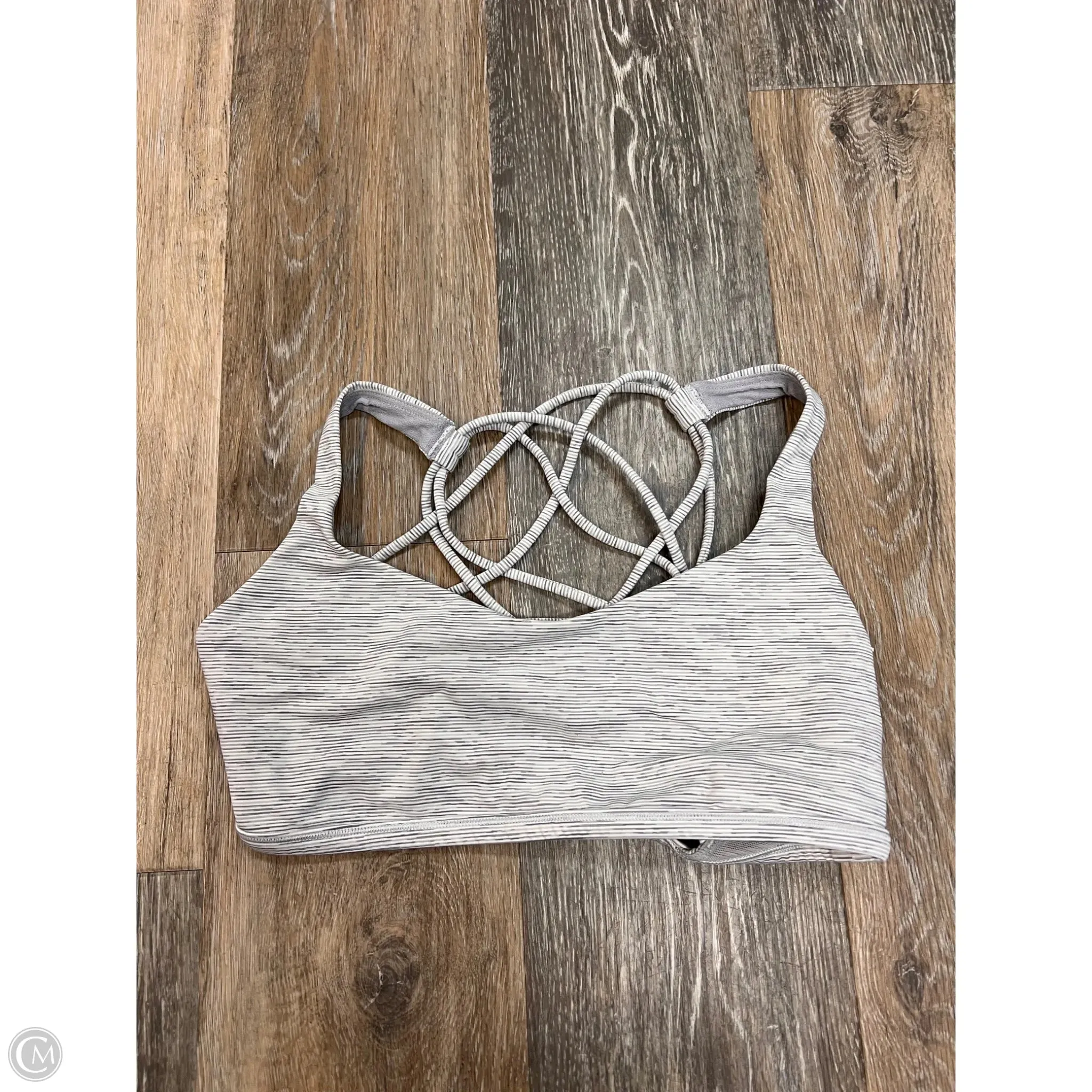 WrinkleResistantTextile OdorResistant Coating Athletic Bra By Lululemon In Grey, Size: 8