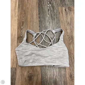 WrinkleResistantTextile OdorResistant Coating Athletic Bra By Lululemon In Grey, Size: 8