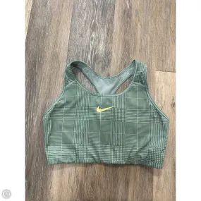 DurableCollarStays CollapsibleFrame Athletic Bra By Nike Apparel In Green, Size: Xl