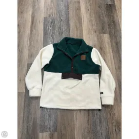 Athletic Fleece By Lakegirl In Green & White, Size: L Flexible Hemline Fashionable Style