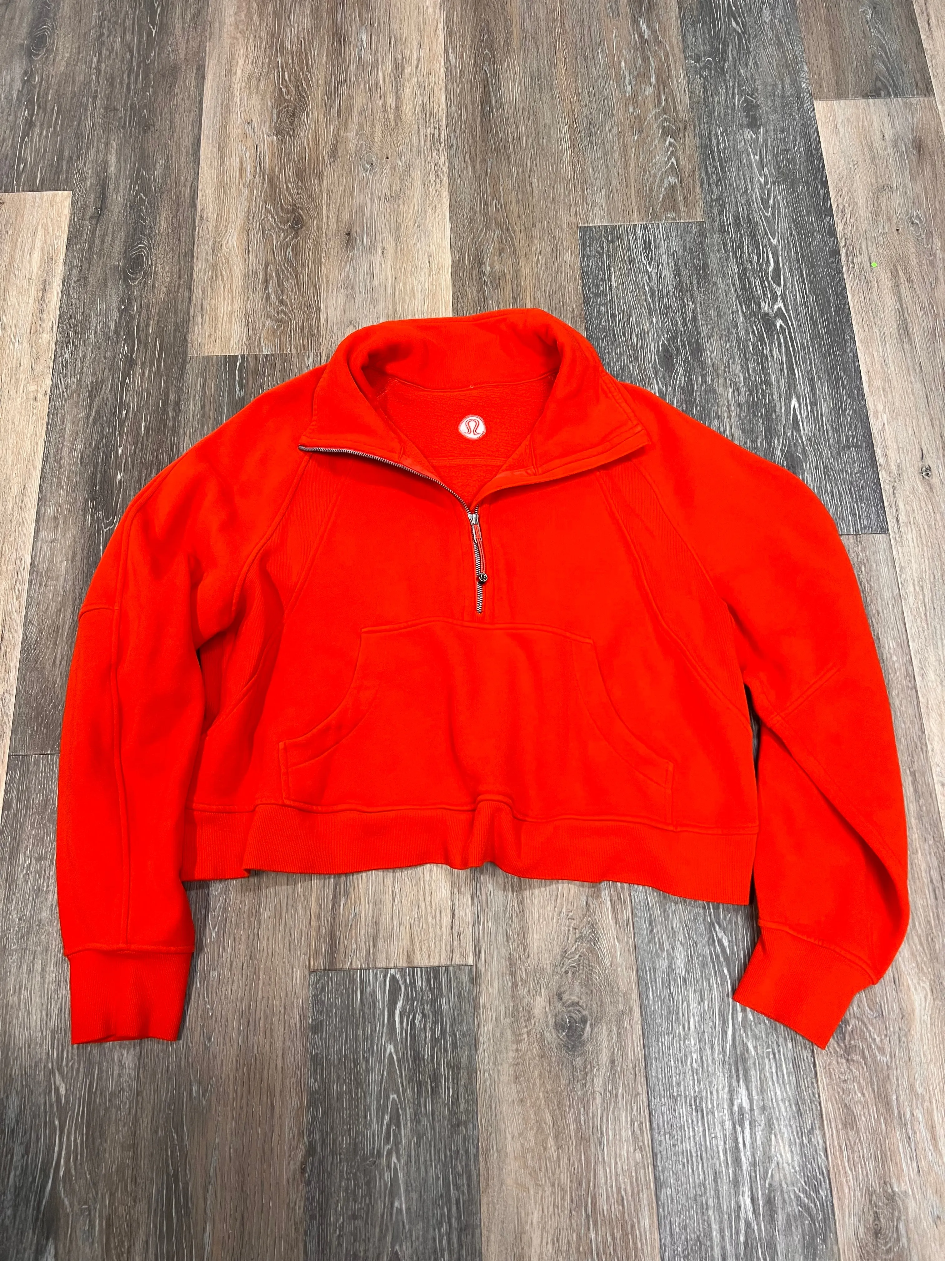 ATHLETIC SWEATSHIRT COLLAR by LULULEMON In ORANGE, Size: XL/XXL HighStretchElastic SecurePockets