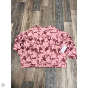 Athletic Sweatshirt Crewneck By Athleta In Pink, Size: 2x StainResistantFinish Tension Balanced Design