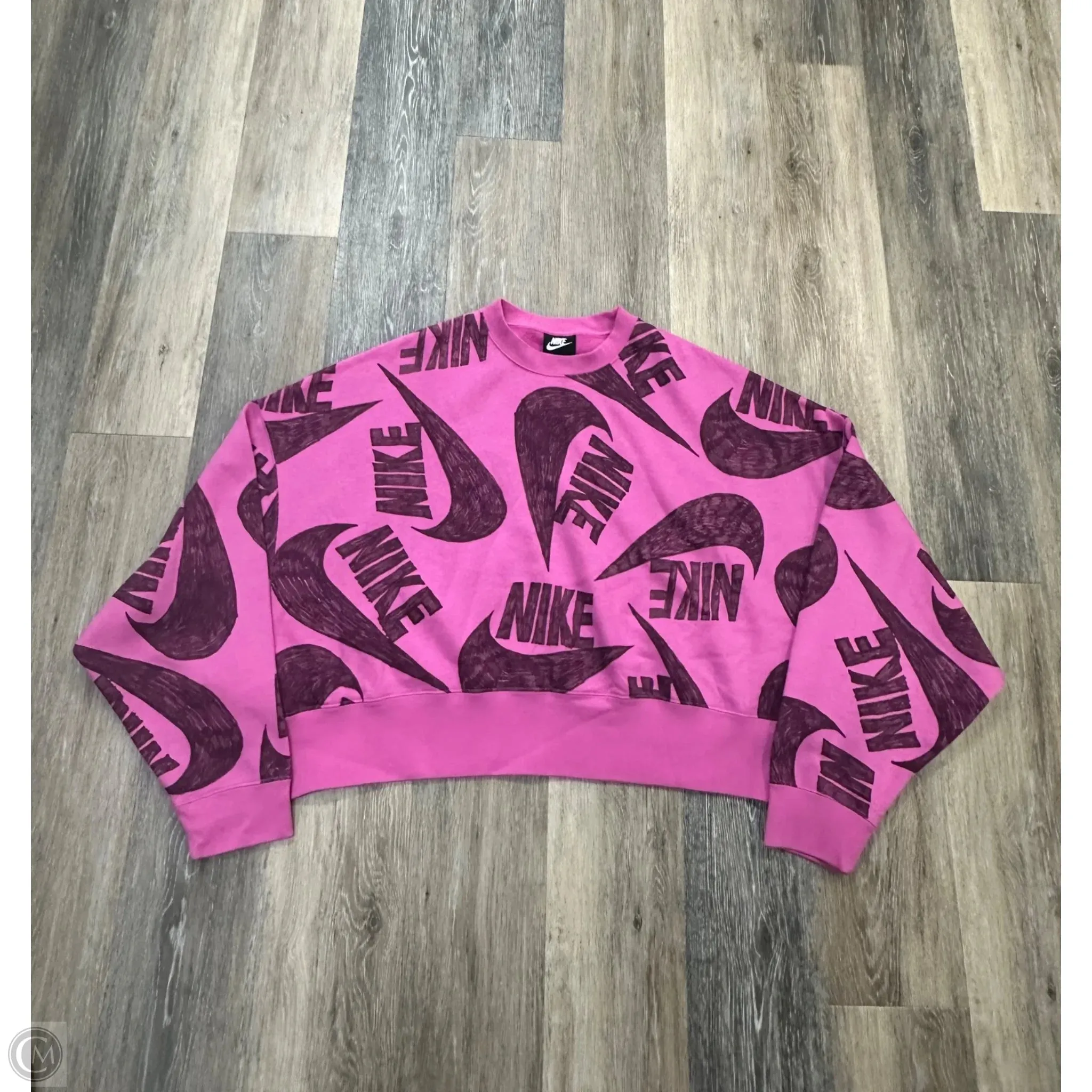 Athletic Sweatshirt Crewneck By Nike Apparel In Pink, Size: Xl High Thread Count Cotton