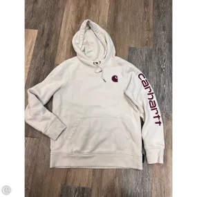 Athletic Sweatshirt Hoodie By Carhartt In Cream, Size: M Non Restrictive Fit