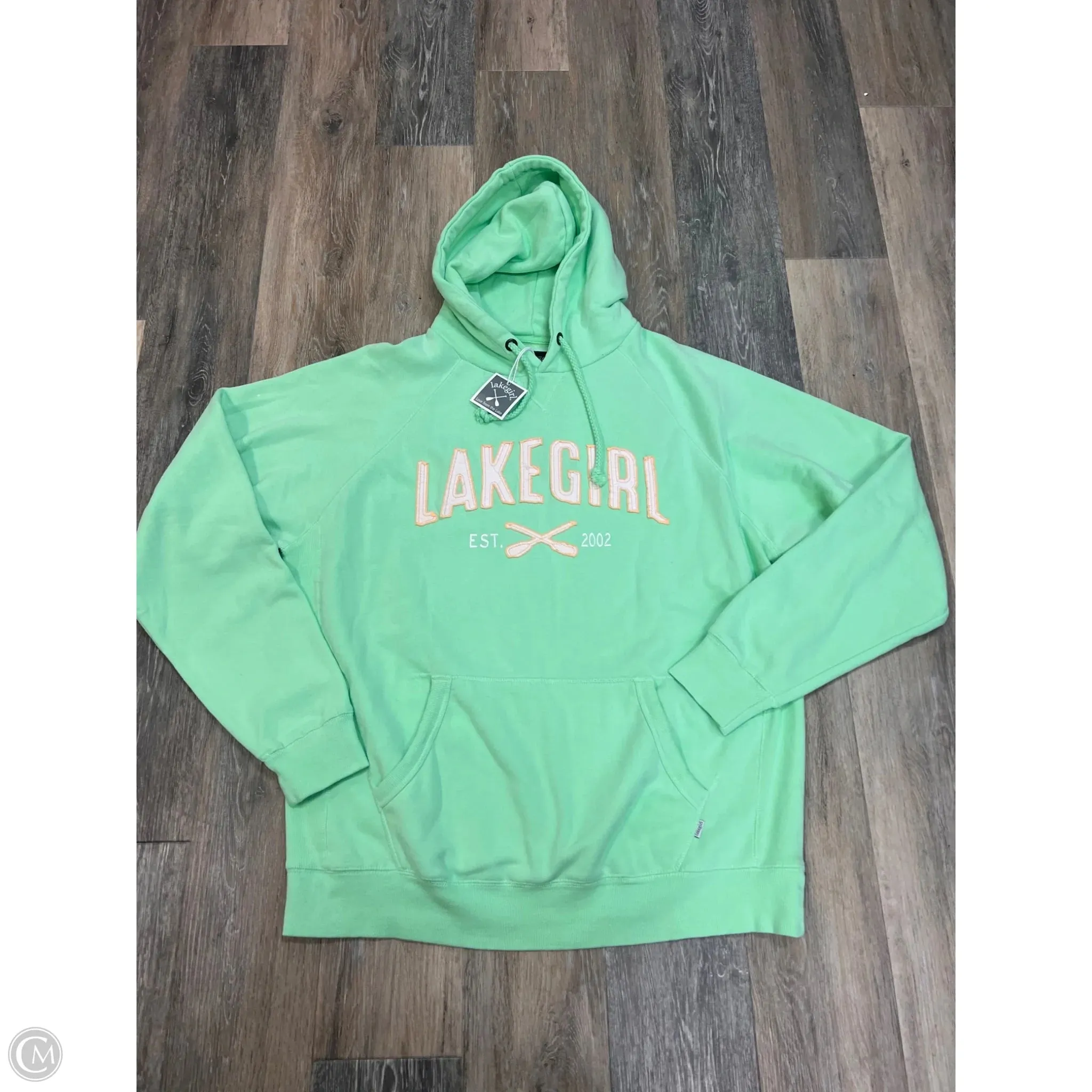Athletic Sweatshirt Hoodie By Lakegirl In Green, Size: Xl NonToxicCoating LowImpact Manufacturing