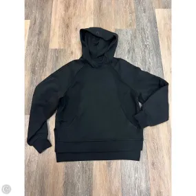 Silicone Grip Interior Athletic Sweatshirt Hoodie By Lululemon In Black, Size: Xs/S