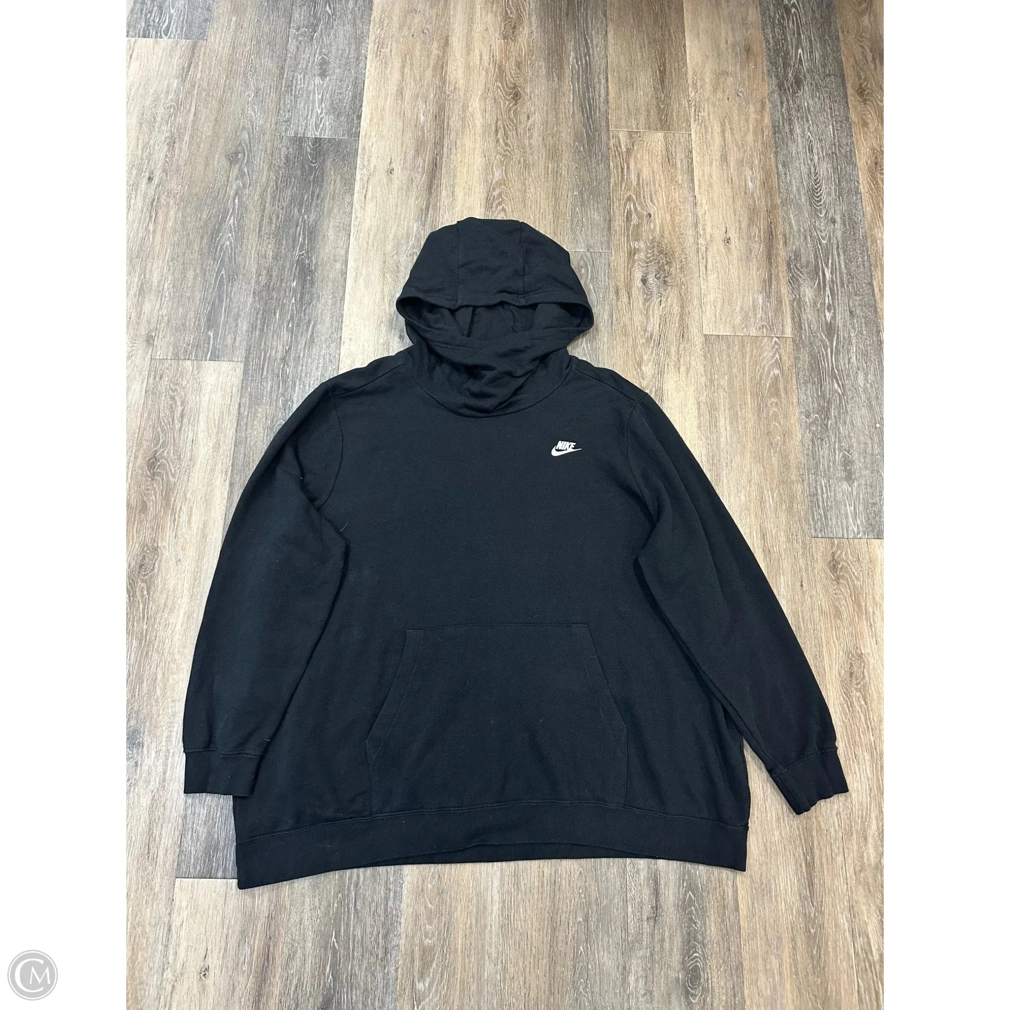 AdjustableDrawstring Athletic Sweatshirt Hoodie By Nike Apparel In Black, Size: 3x