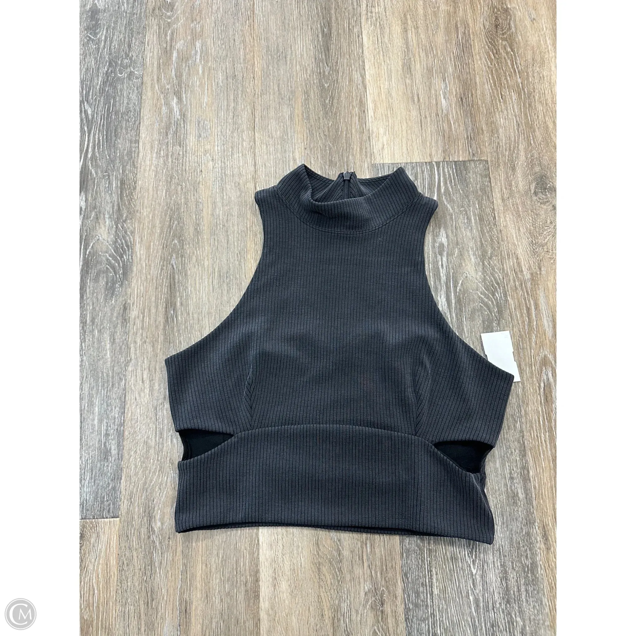 Soft Brushed Lining Fleece Pullover Athletic Tank Top By Lululemon In Grey, Size: M