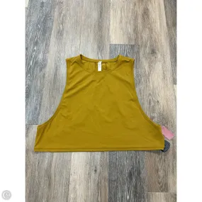 Athletic Tank Top By Lululemon In Yellow, Size: 12 FlexibleKnit