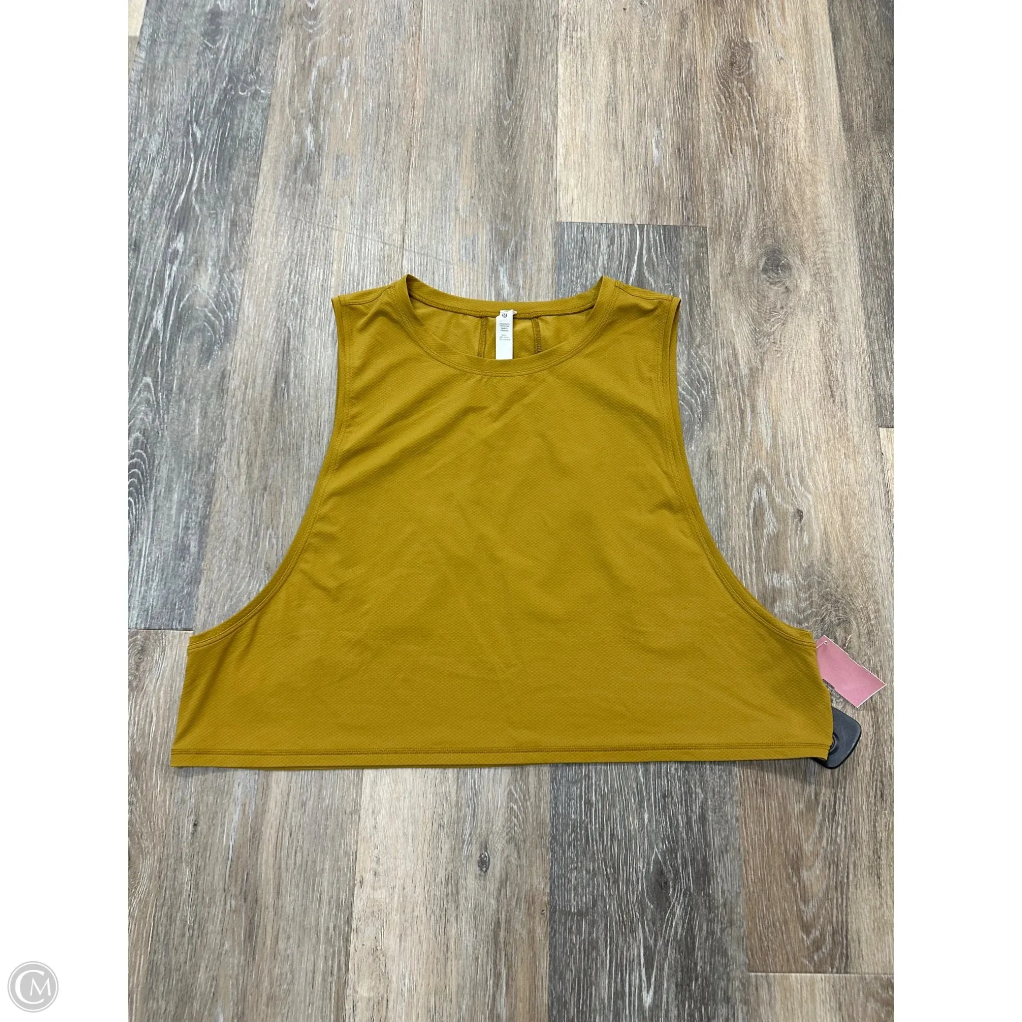 Athletic Tank Top By Lululemon In Yellow, Size: 12 FlexibleKnit