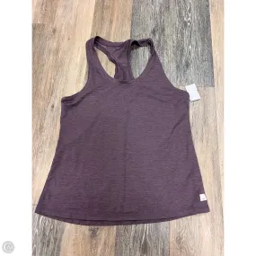 Athletic Tank Top By Vuori In Purple, Size: L Cozy Knit Relaxed Crew Neck Opening