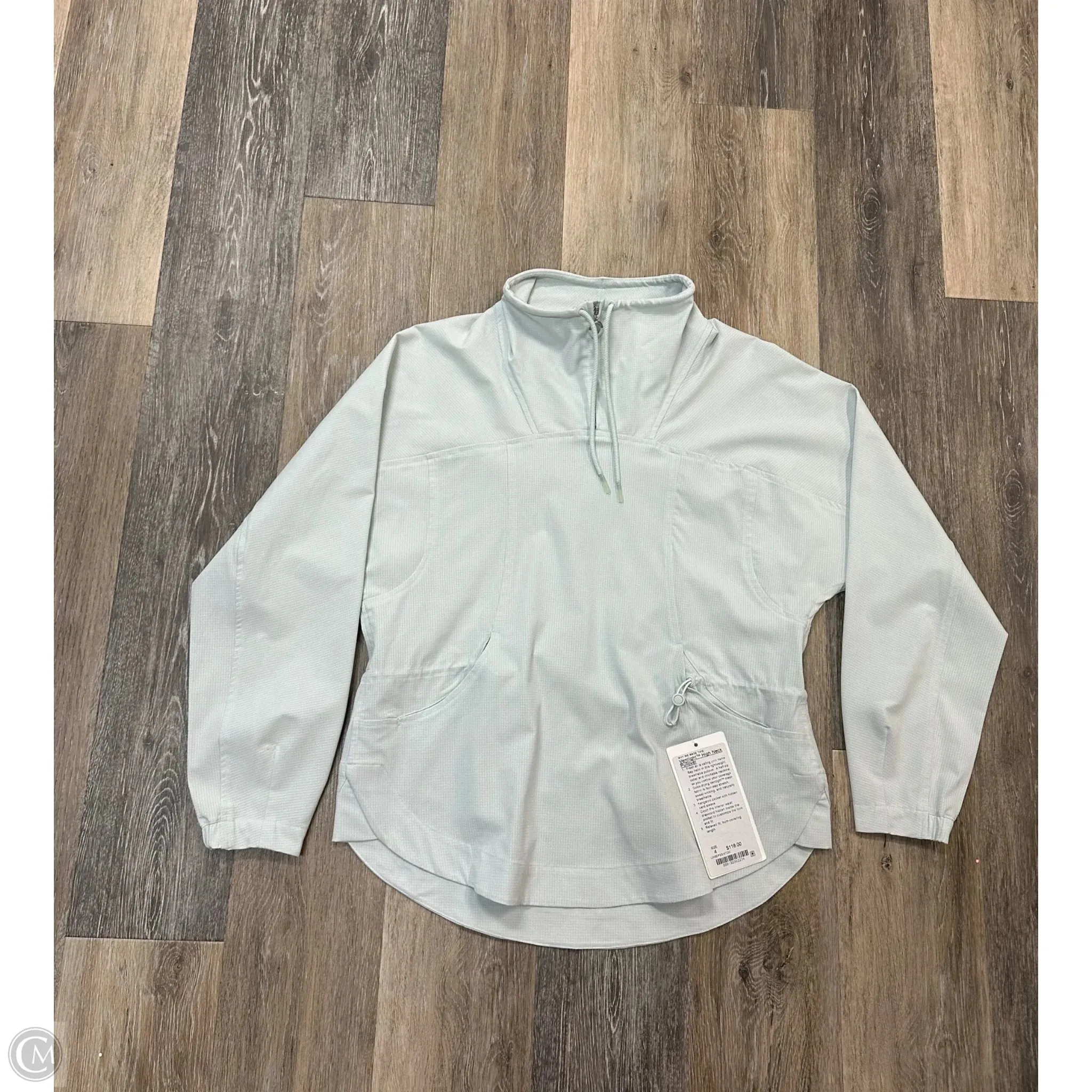 LowProfileZipperSystem Athletic Top Long Sleeve Collar By Lululemon In Blue, Size: 4