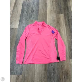 Athletic Top Long Sleeve Collar By Peter Millar In Pink, Size: S LongSleeve