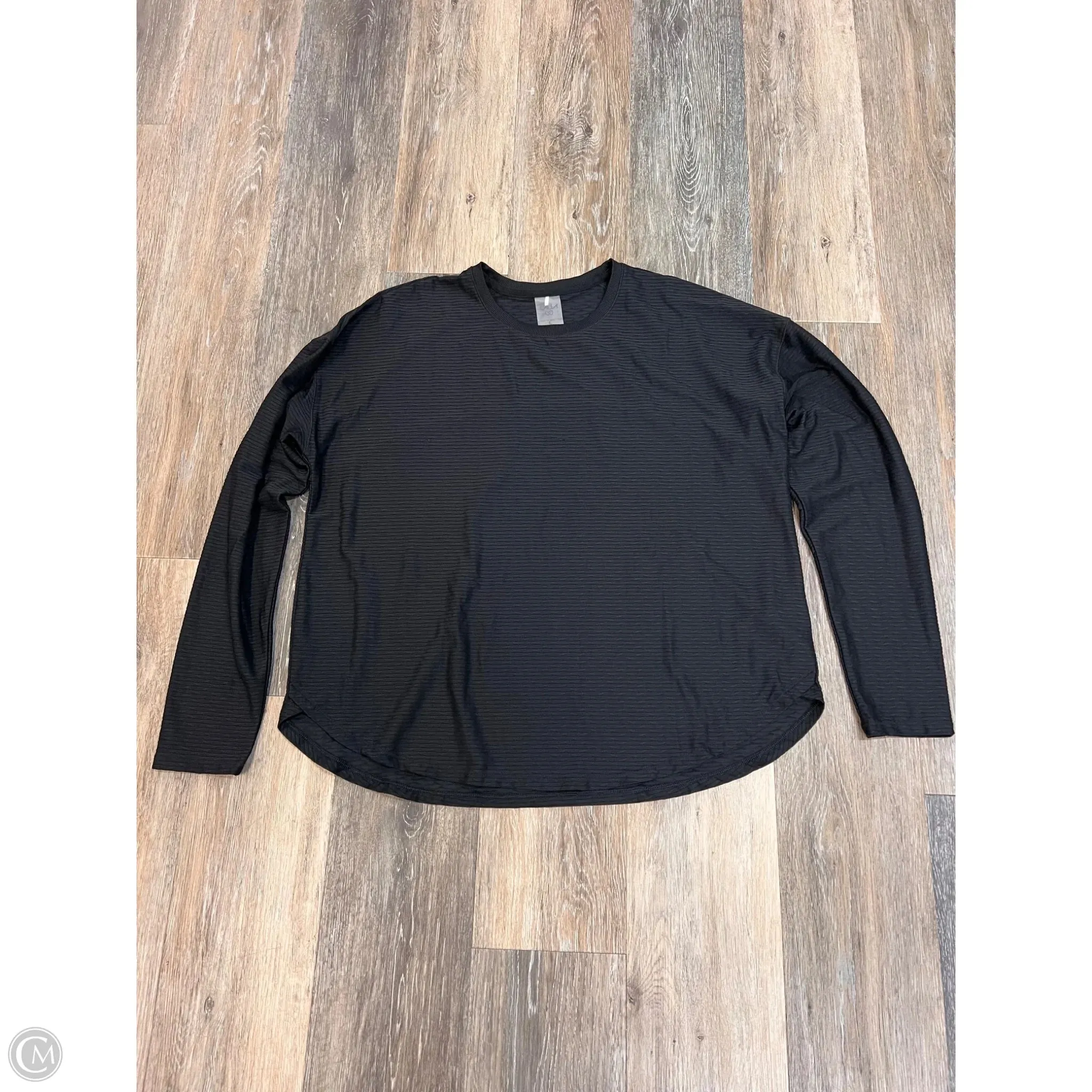 Athletic Top Long Sleeve Crewneck By Calia In Black, Size: L Wide Shoulder Cut Versatile Design