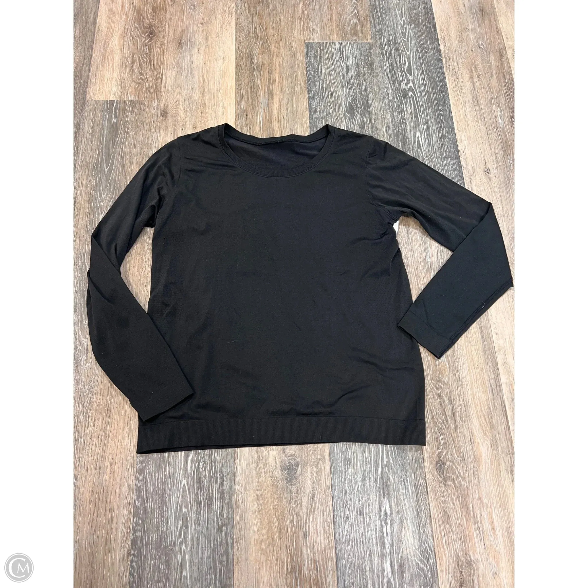 Athletic Top Long Sleeve Crewneck By Lululemon In Black, Size: 8 MultiFunctionalPockets