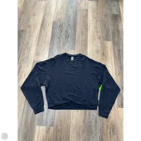 Athletic Top Long Sleeve Crewneck By Mono B In Navy, Size: L Stretchable Waistband