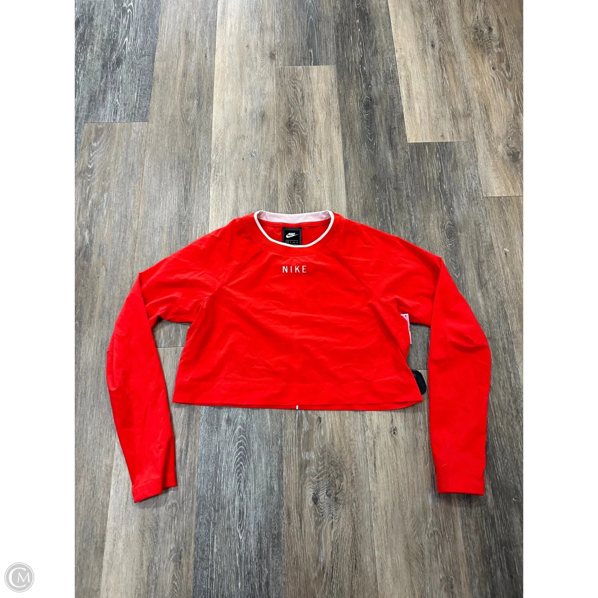 Athletic Top Long Sleeve Crewneck By Nike Apparel In Red, Size: Xs QuickDry Texture DoubleStitched Hem