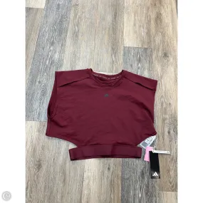 Contrast Stitch All Over Print Technique Athletic Top Short Sleeve By Adidas In Red, Size: Xs