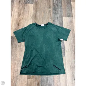 Athletic Top Short Sleeve By Gym Shark In Green, Size: L Cool Fabric SubtleTexture