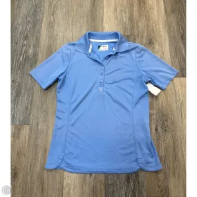 Loose Blouse Athletic Top Short Sleeve By Izod In Blue, Size: Xs
