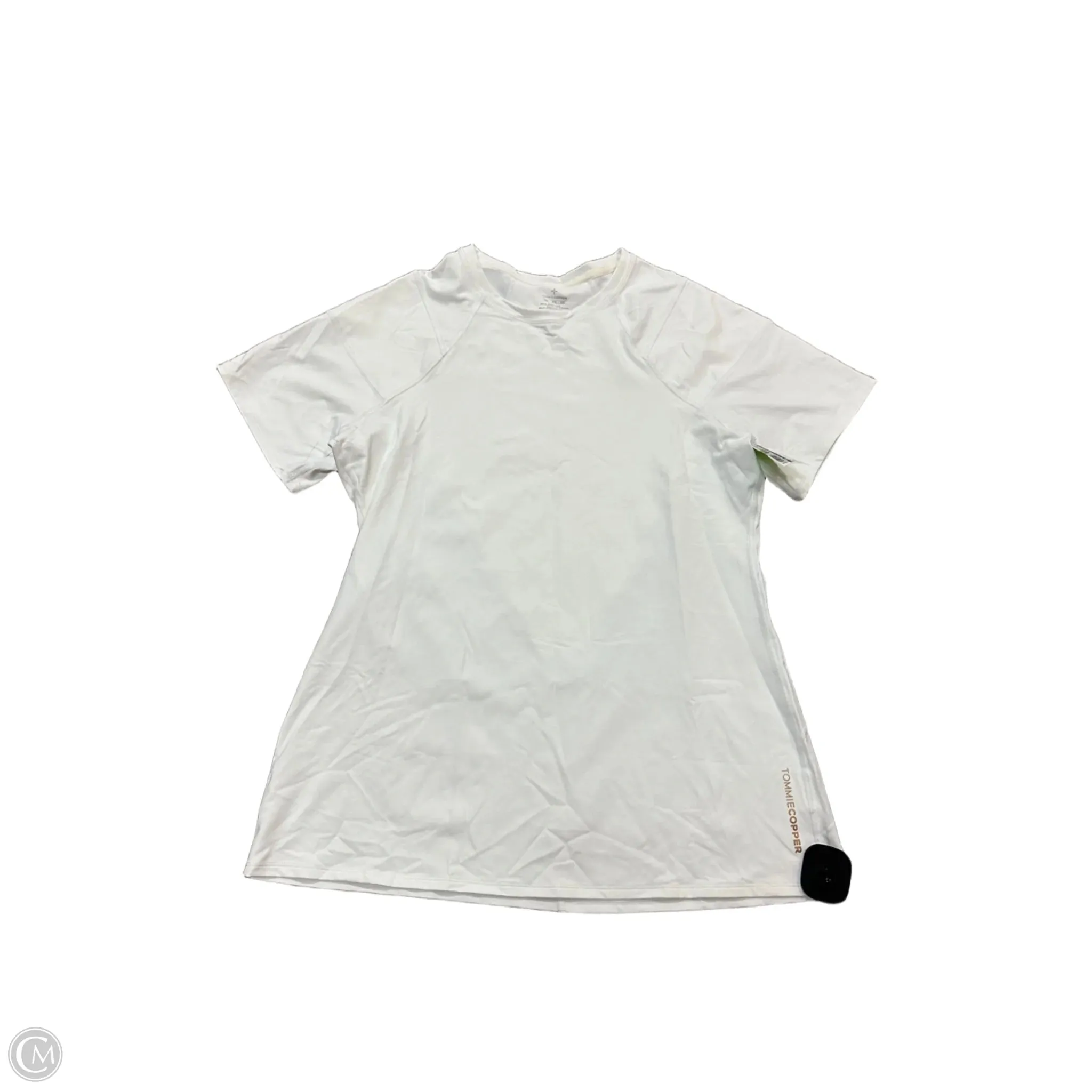 Athletic Top Short Sleeve By Tommie Copper In White, Size: 2x Self Fabric Tie Tear Resistant Reinforcement