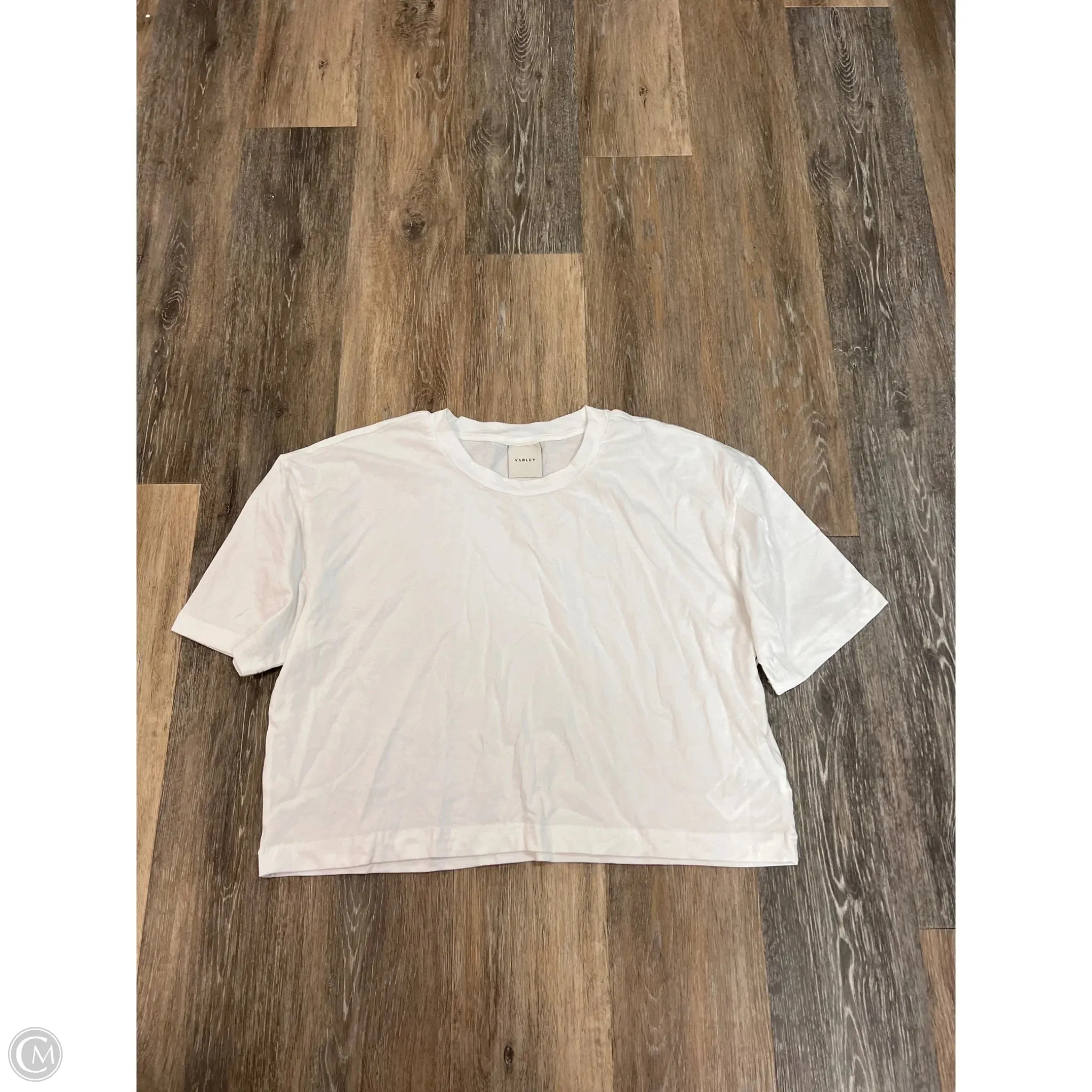 Athletic Top Short Sleeve By Varley In White, Size: Xl Temperature Regulating Fabric Retro Style