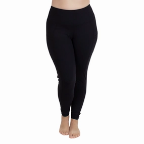 Cozy Thermal Insulation StainResistant Coating Athletic Legging with Pockets 30"