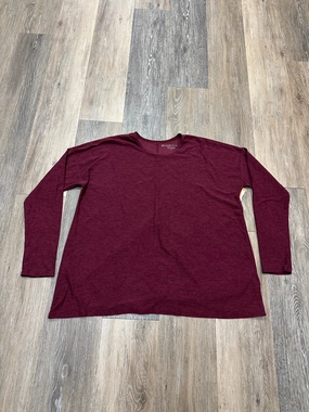 Earthy Tone Colorways Athletic Top Long Sleeve Collar By Beyond Yoga In Red, Size: S