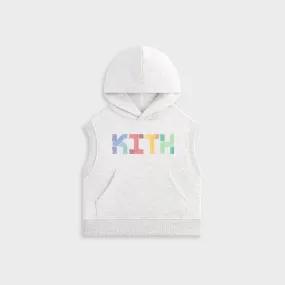 product poplin smoothness Kith Kids Pathways Sleeveless Hoodie - Light Heather Grey