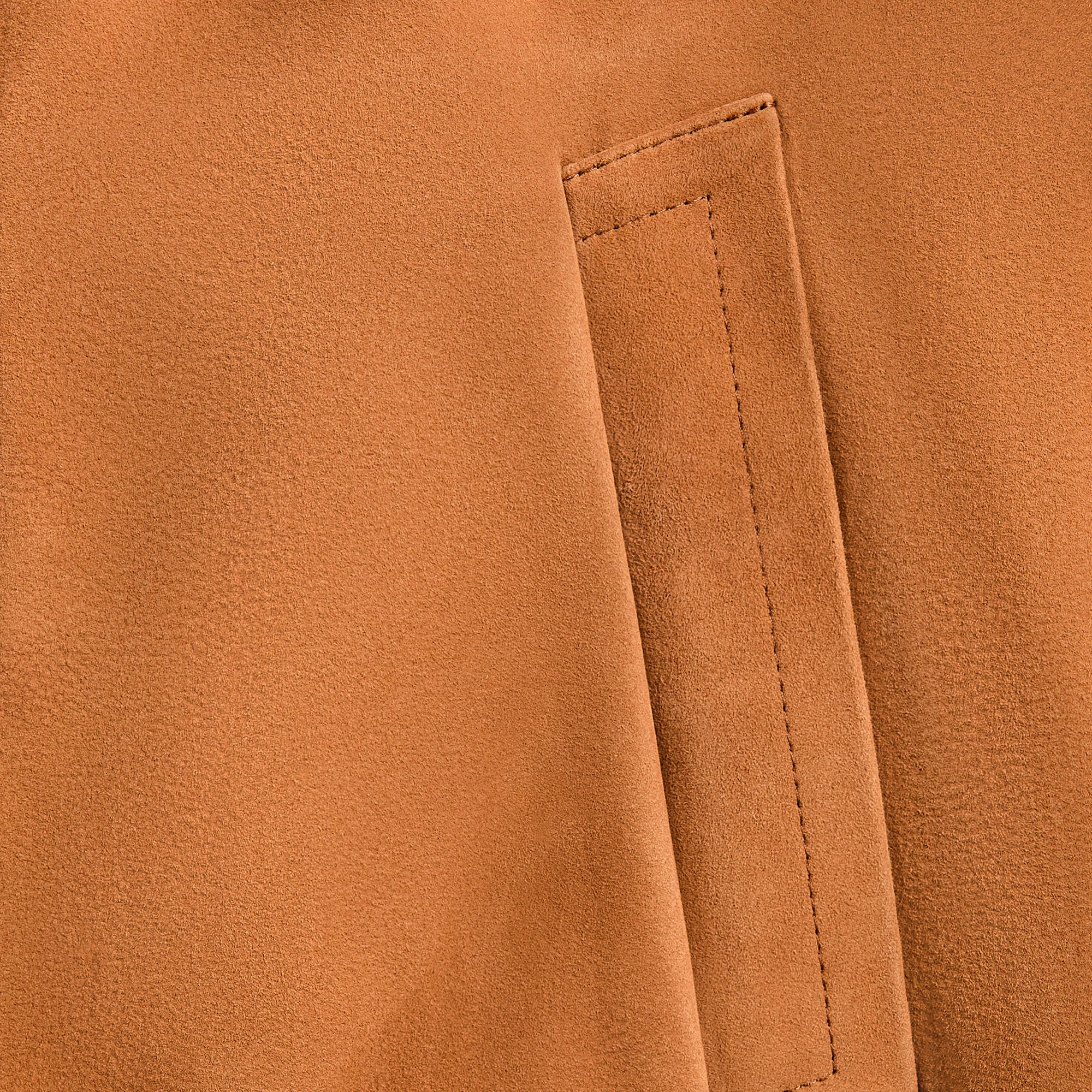 Auralee Lamb Suede Zip Blouson - Camel Cold Resist Heavyweight Fabric