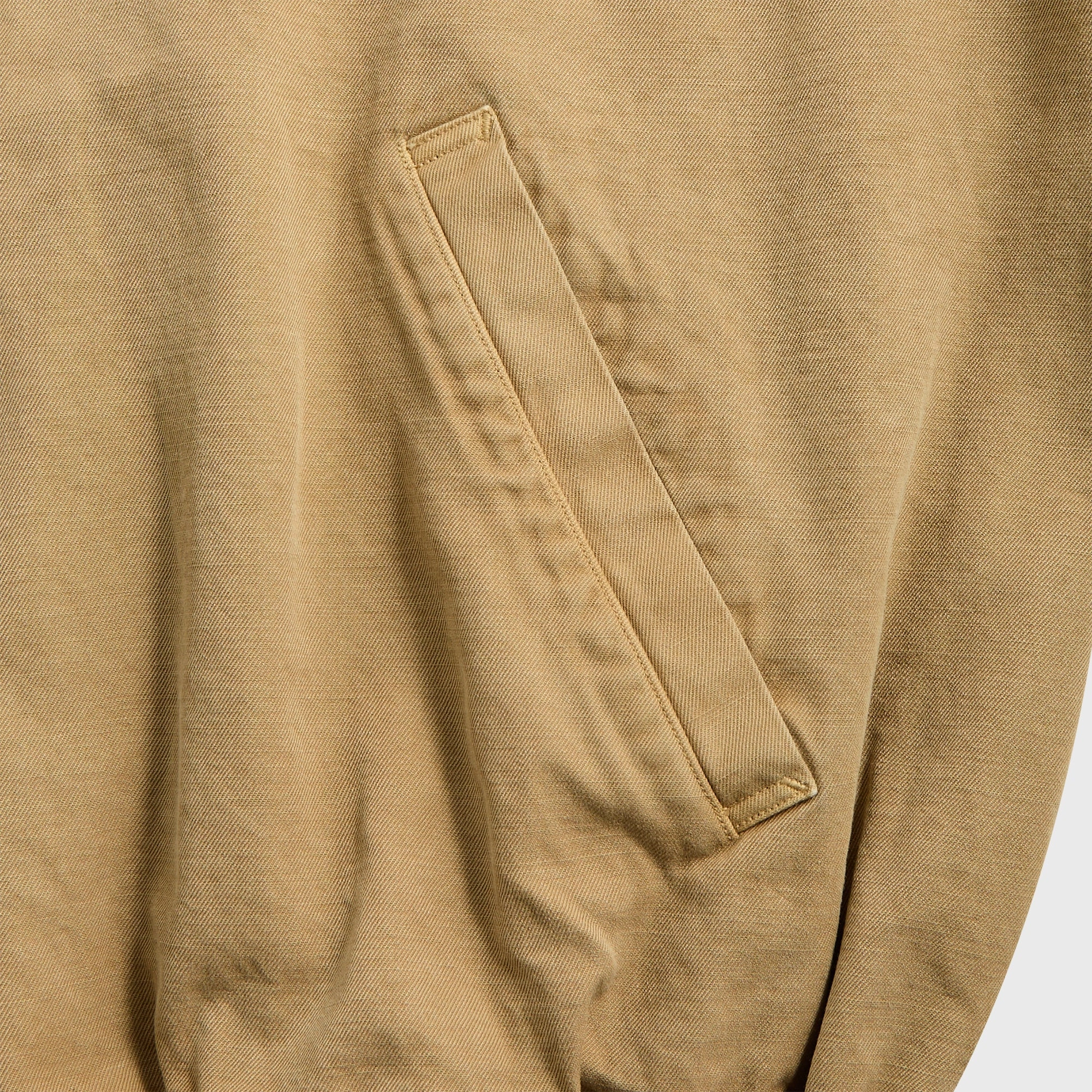 Auralee Product Dyed Finx Garbadine Swing Top - Dyed Beige Soft Comfort Design