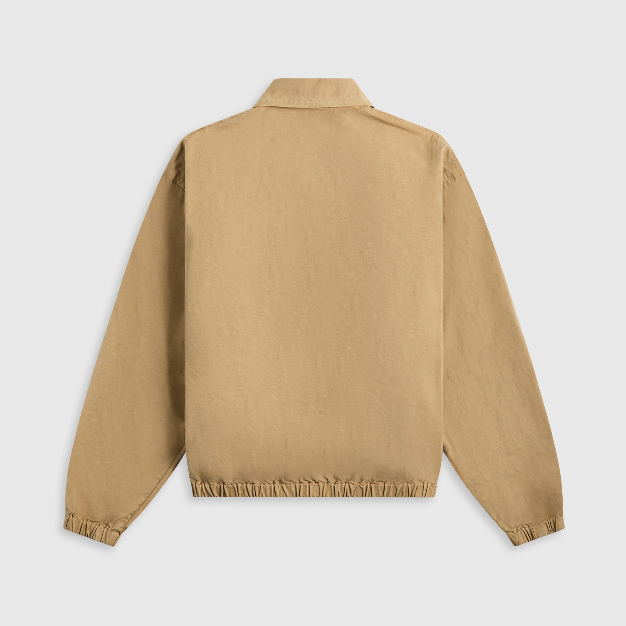 Auralee Product Dyed Finx Garbadine Swing Top - Dyed Beige Low Profile Collar Design Effortless Layer