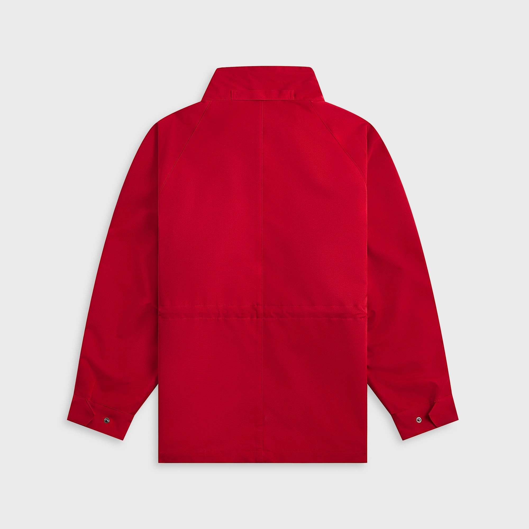 Chill Day Layer Auralee Wool Max Canvas High Neck Zip Blouson - Red
