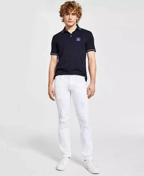 AX Armani Exchange 3RZJ13Z1AAZ1100 Jeans Men's White Core Denim Slim Fit MCWW153 Recycled Material Street Fashion