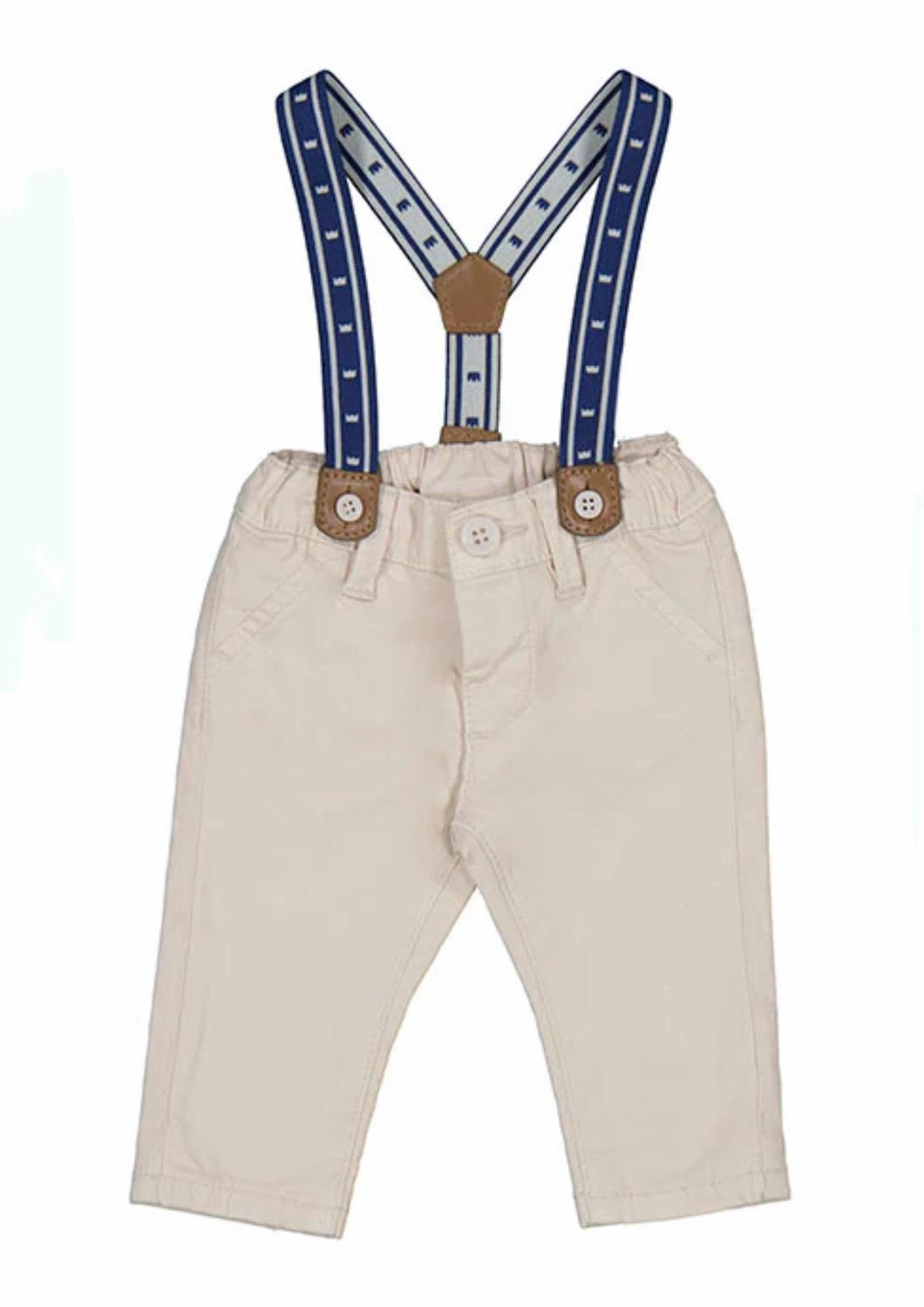 Perfect Stretch Stay Dry Baby Boy's Trouser With Suspender In Khaki