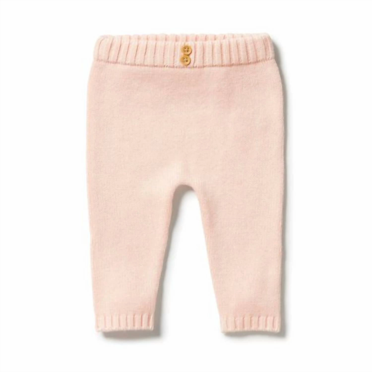 Performance Comfort Baby's Knit Leggings In Blush