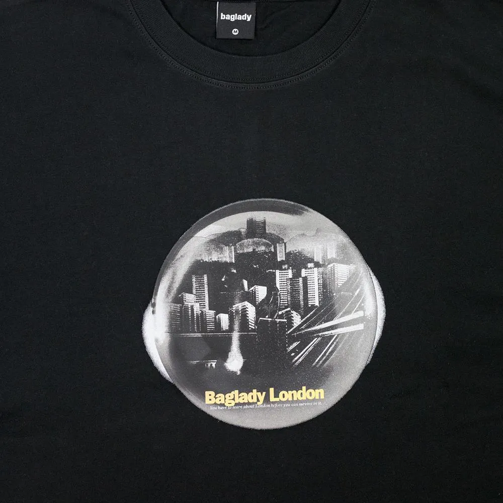 Baglady Survive London T-shirt - Black EasyCare Fabric