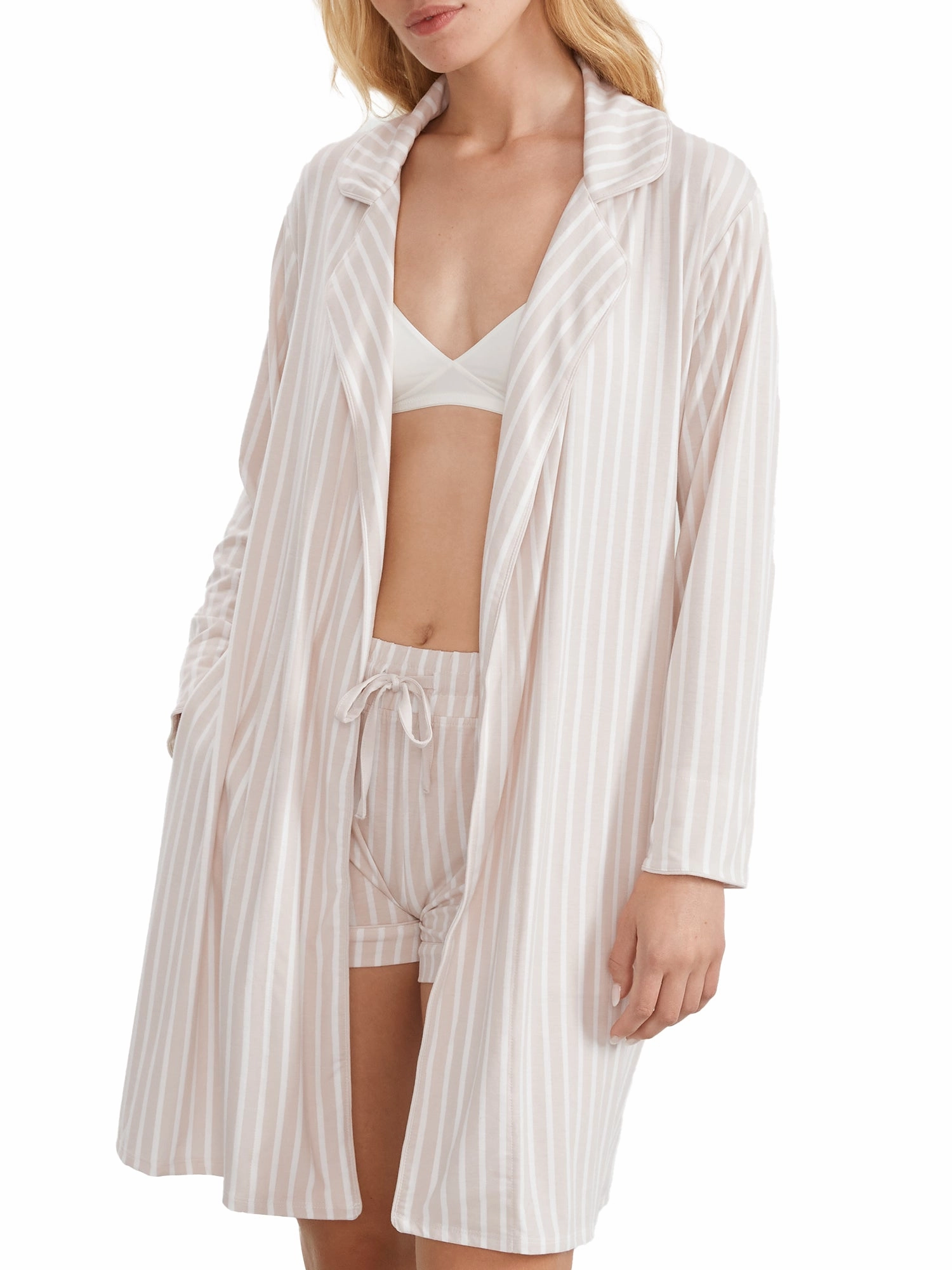 Bare Women's The Cooling Piped Robe Hygroscopic Fiber