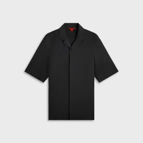 crew neck Barena Overshirt Atila Tropical Piombo - Black