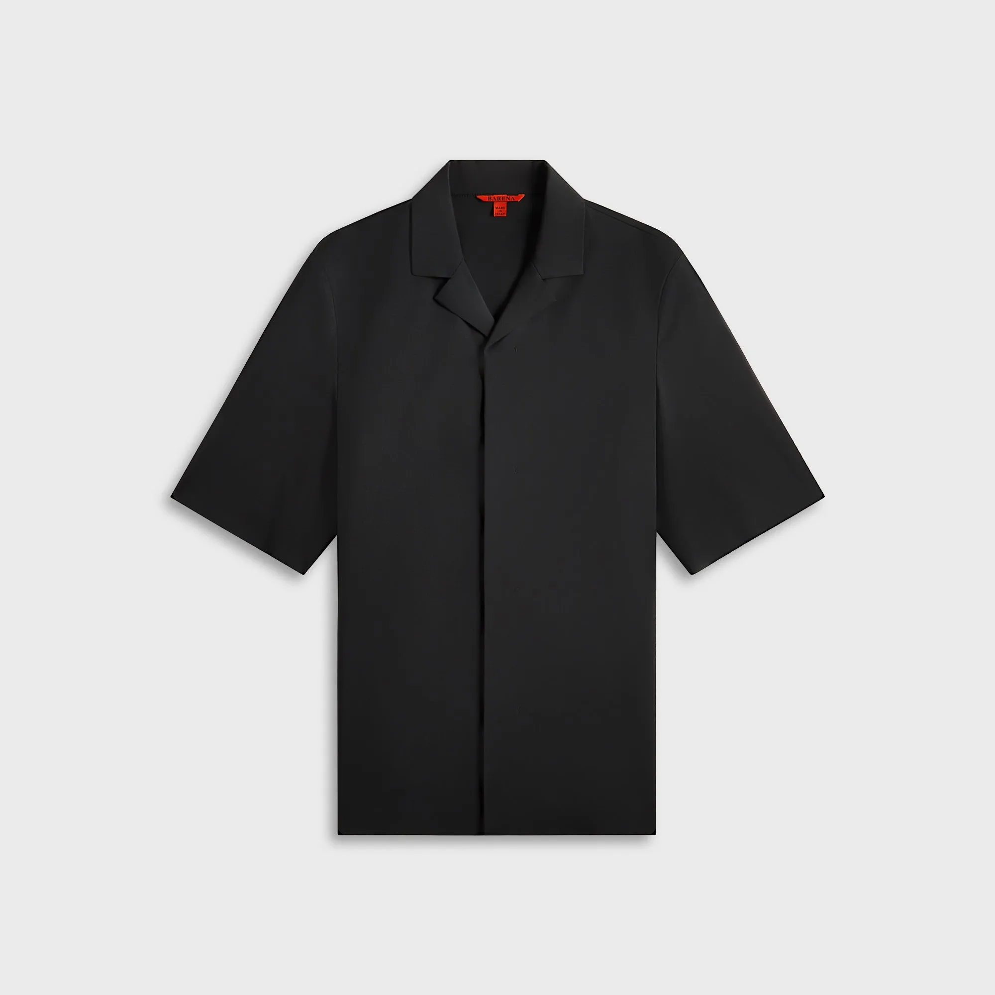 crew neck Barena Overshirt Atila Tropical Piombo - Black