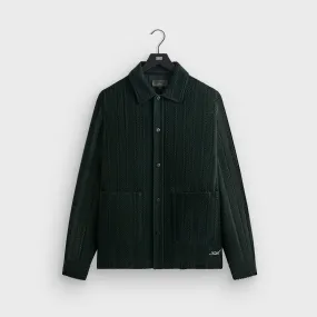 Kith Ladder Lace Long Sleeve Boxy Collared Overshirt - Stadium Ergonomic Sleeve Cut Workwear Essential