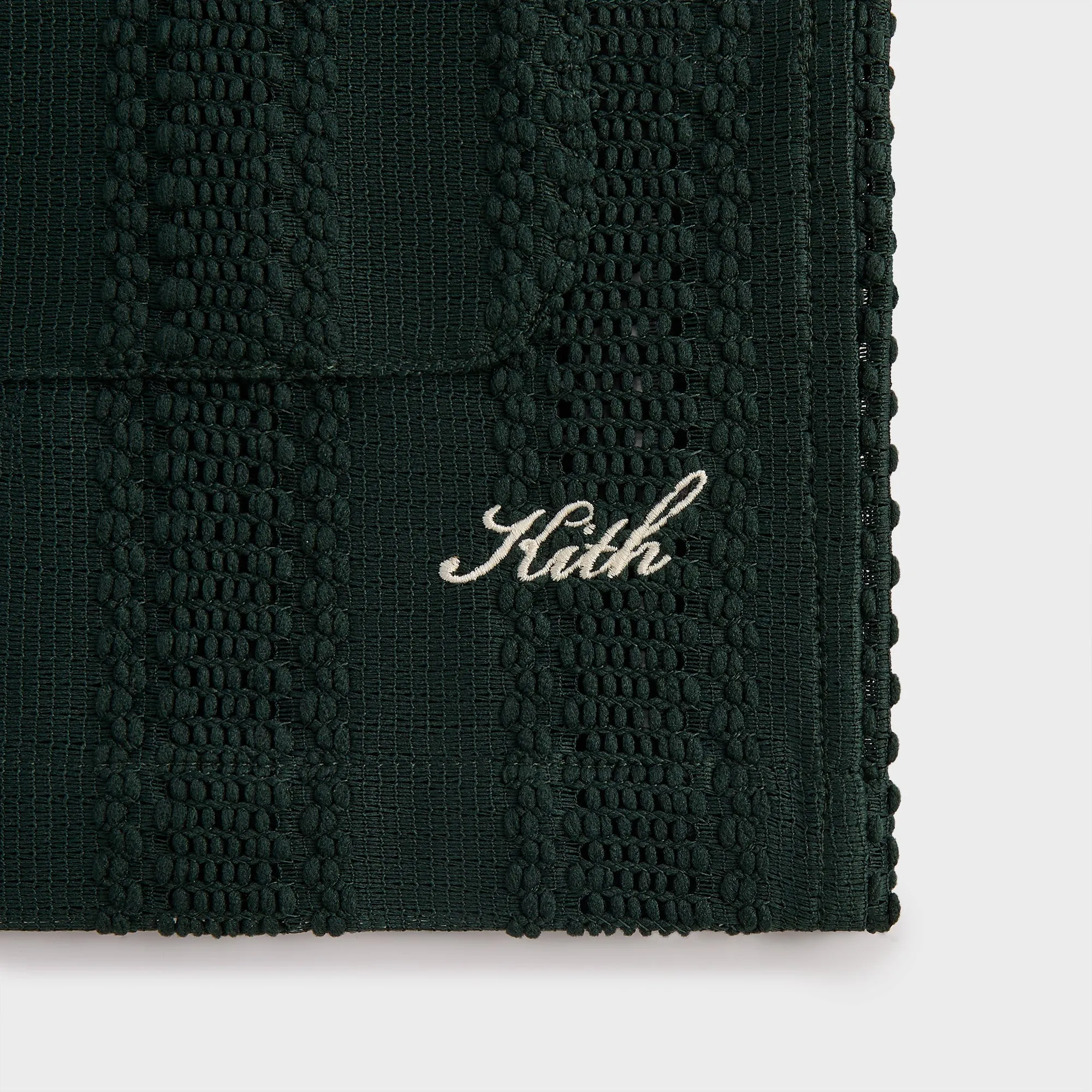 Kith Ladder Lace Long Sleeve Boxy Collared Overshirt - Stadium Compact Fold Design Traveler??s Choice