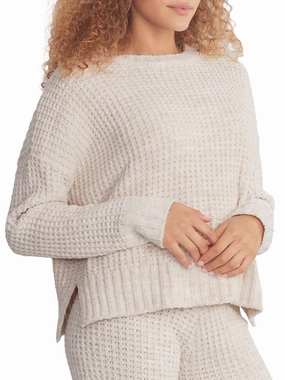 Odor Resistant Treatment Thermal Regulating Material Beach Riot Women's Callie Knit Lounge Sweater