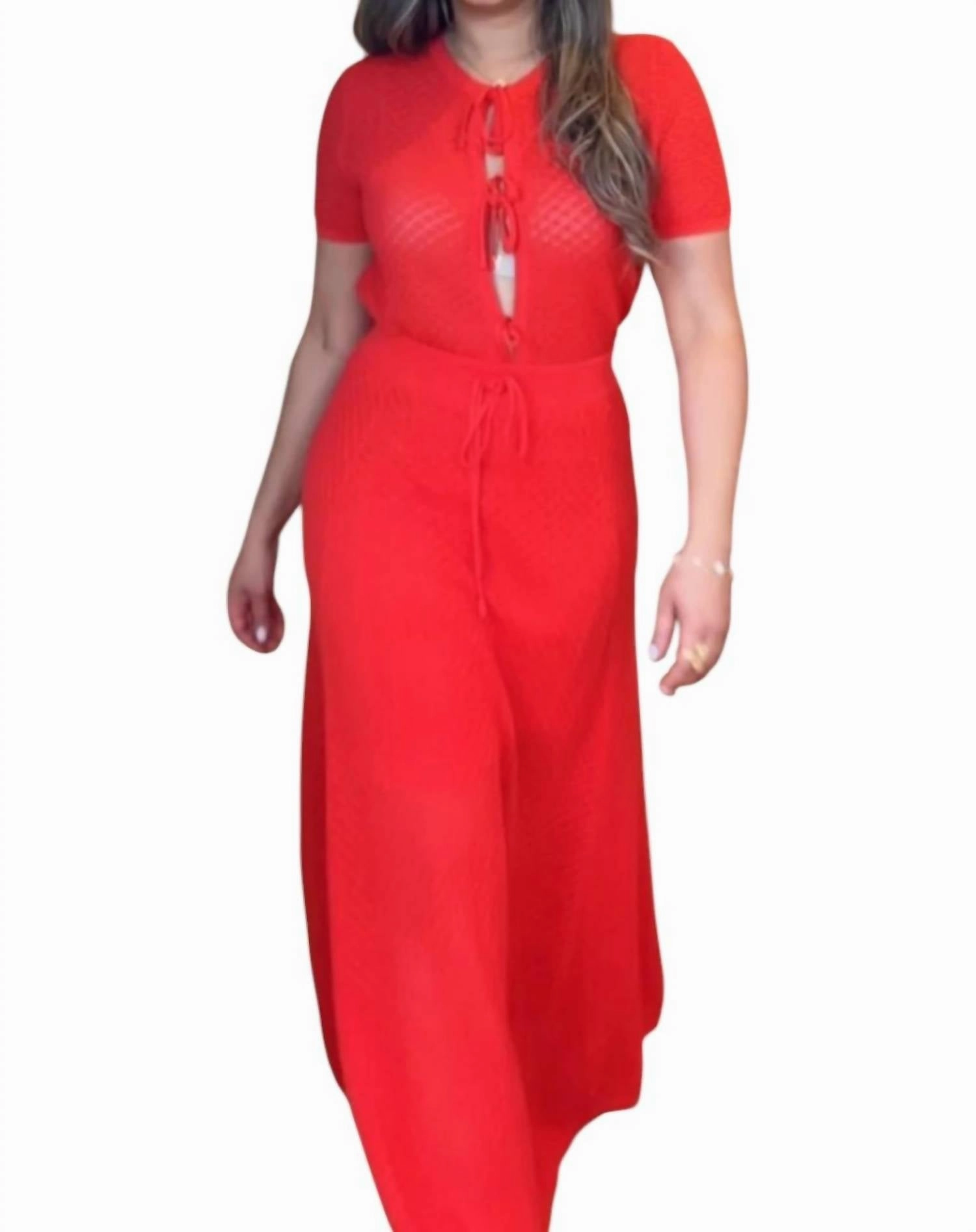 Universal Fit Beach Set In Red