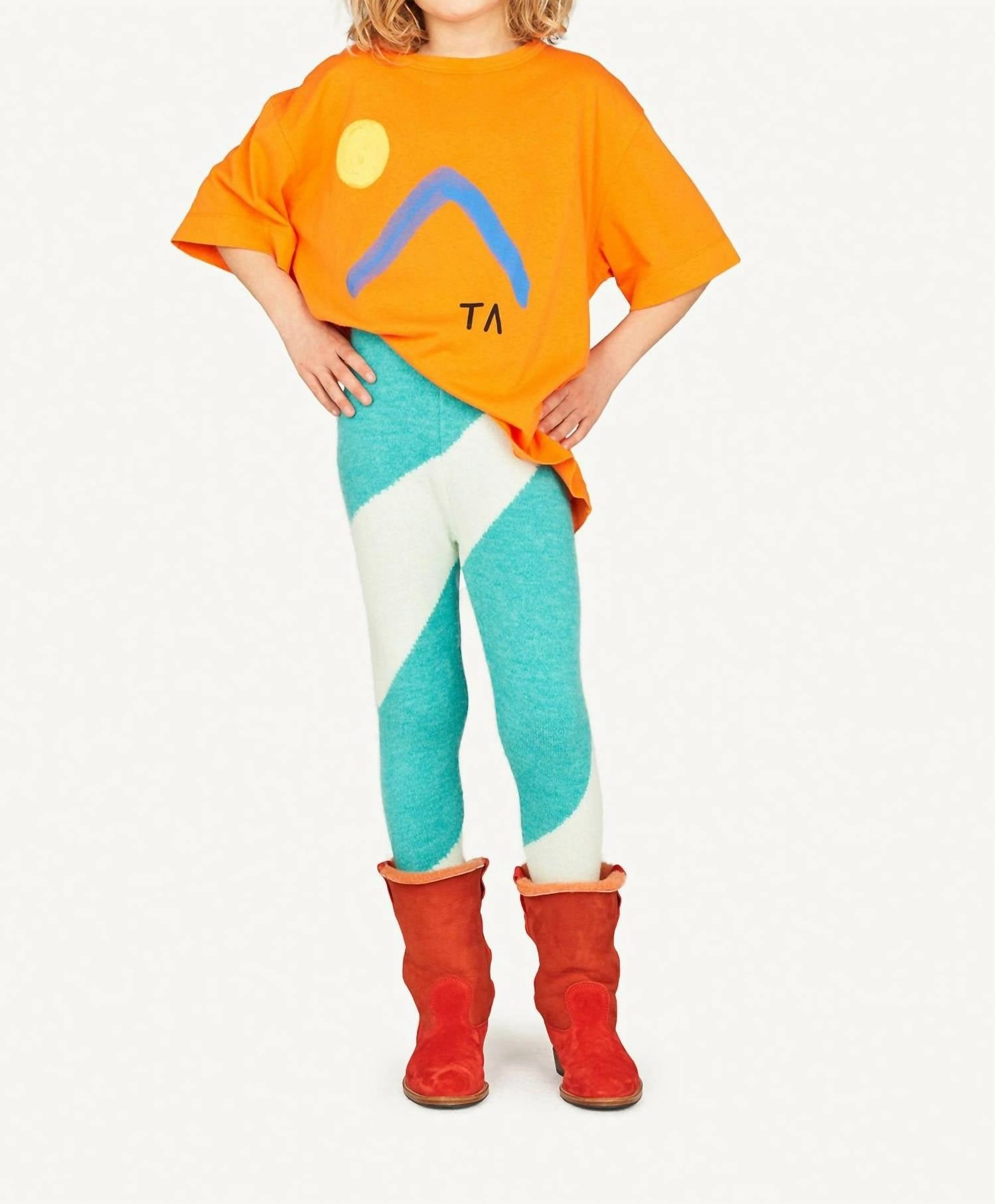 Classic Cut Bicolor Crow Pants In Turquoise