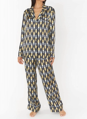 Tagless Comfort Classic Pajama Set In Champagne
