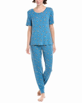 LongLasting Durability Stretch Knit Material Honeydew 2pc Good Times Pajama Set