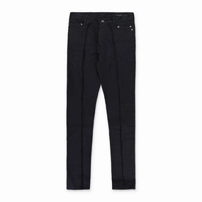 Effortless Layer Premium Party Look BLACK FRAYED STRAIGHT-FIT JEANS